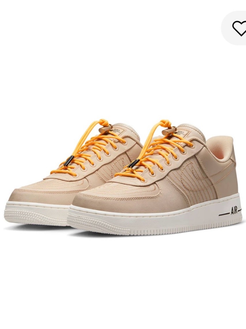 NWOT Nike Air Force 1 07 LV8 Sanddrift sail-citron pulse